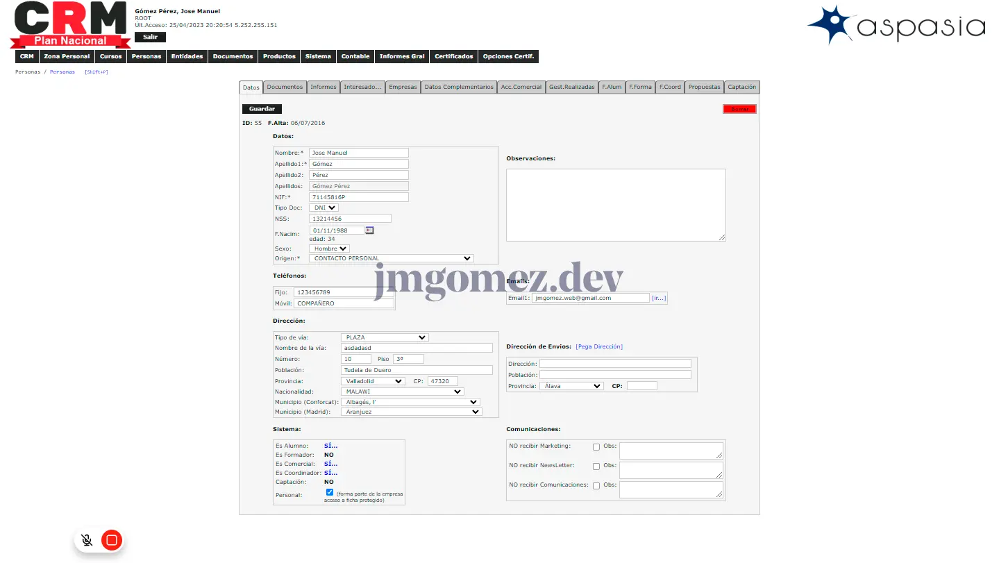 Foto de CRM Grupo Aspasia