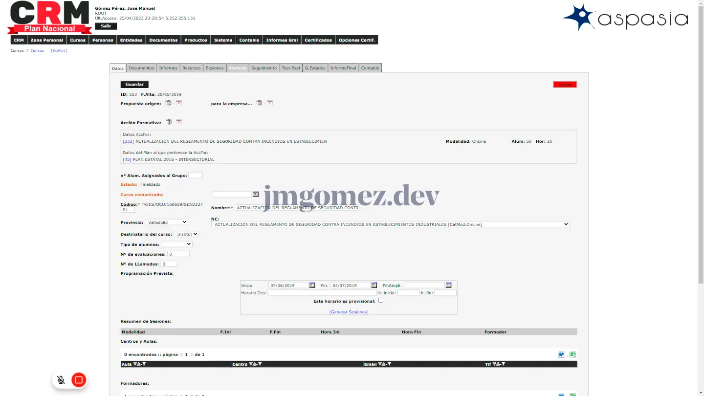 Foto de CRM Grupo Aspasia