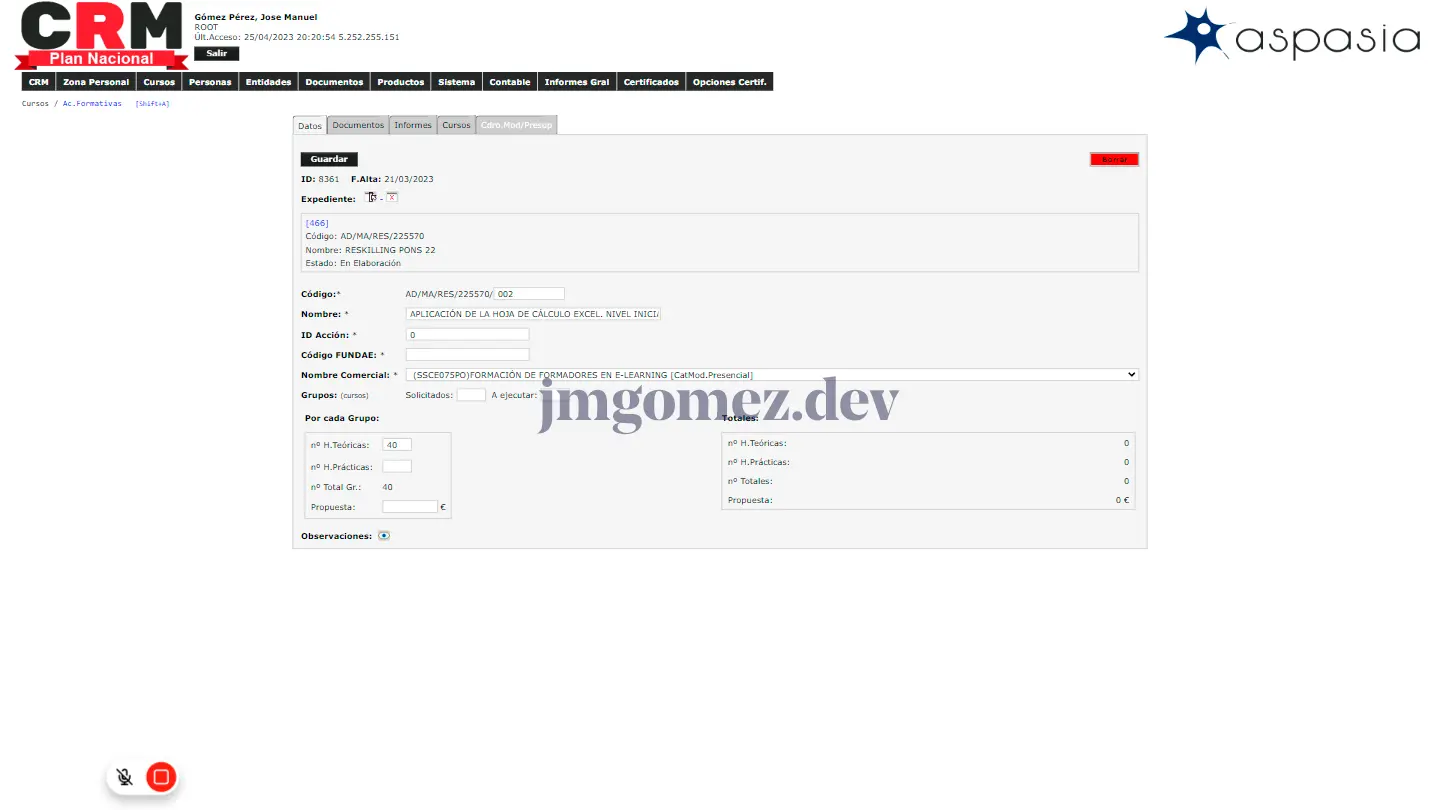 Foto de CRM Grupo Aspasia