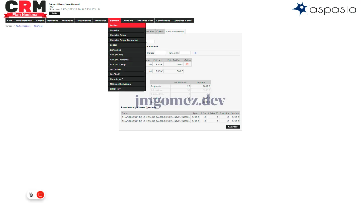 Foto de CRM Grupo Aspasia